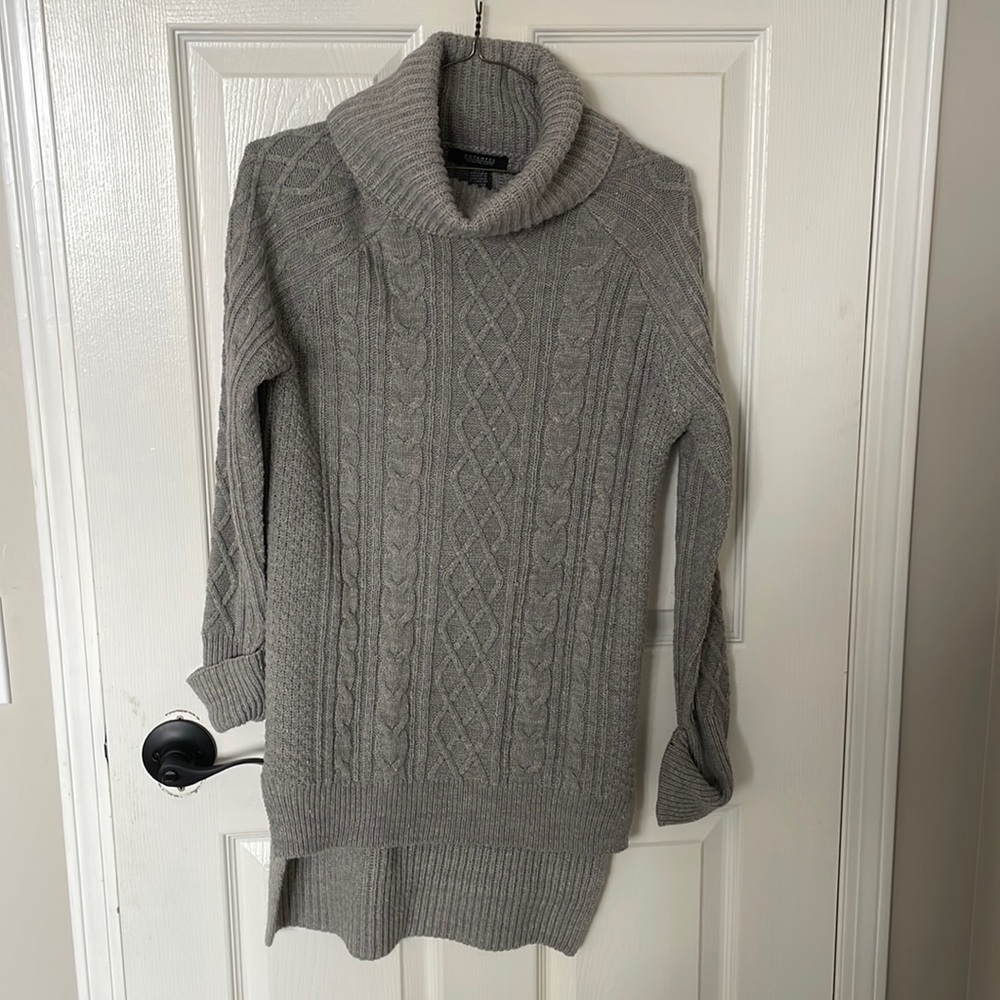 Long turtleneck knit sweater